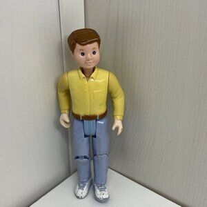 Fisher-Price Loving Family Dollhouse 1993‎ Father Doll Yellow Shirt Blue Pants